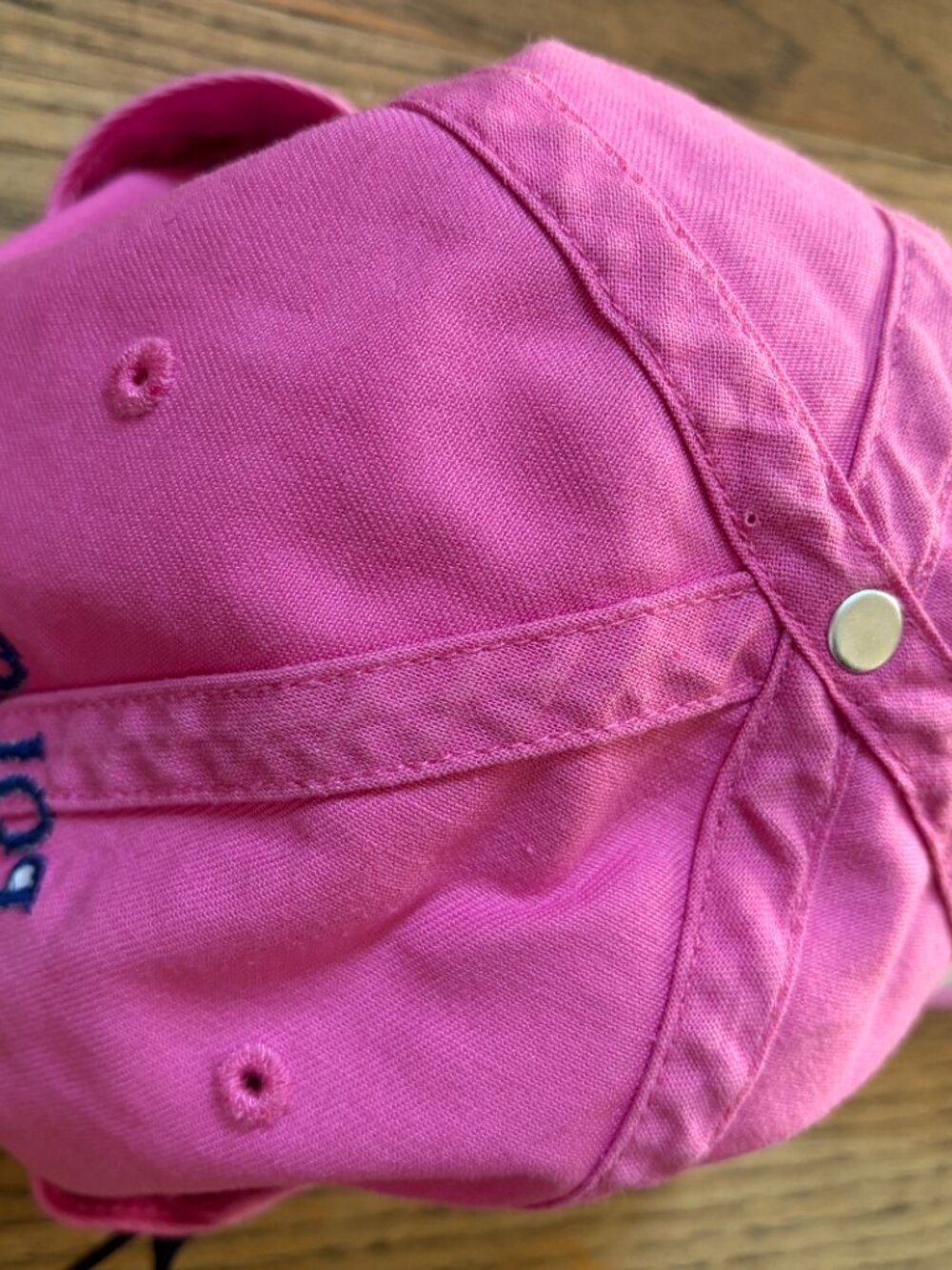 Polo Ralph Lauren pink baseball cap with Blue Pony - Picture 6 of 12